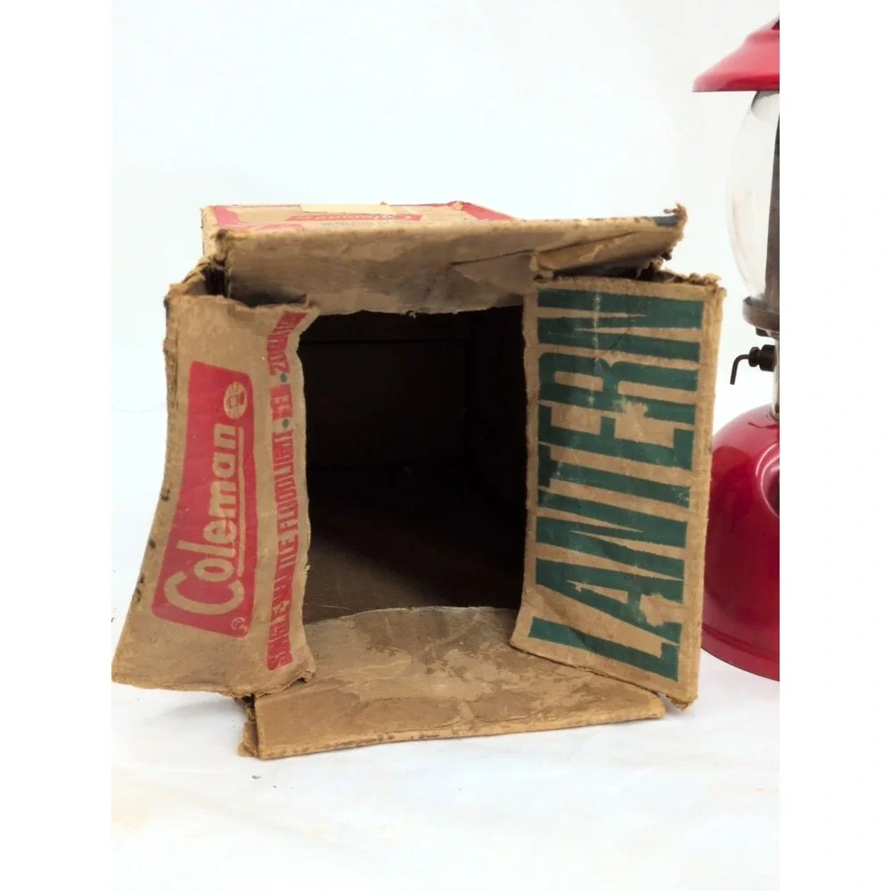 Vintage 1970 Coleman 200A Red Lantern 5 / 70 With Original Box